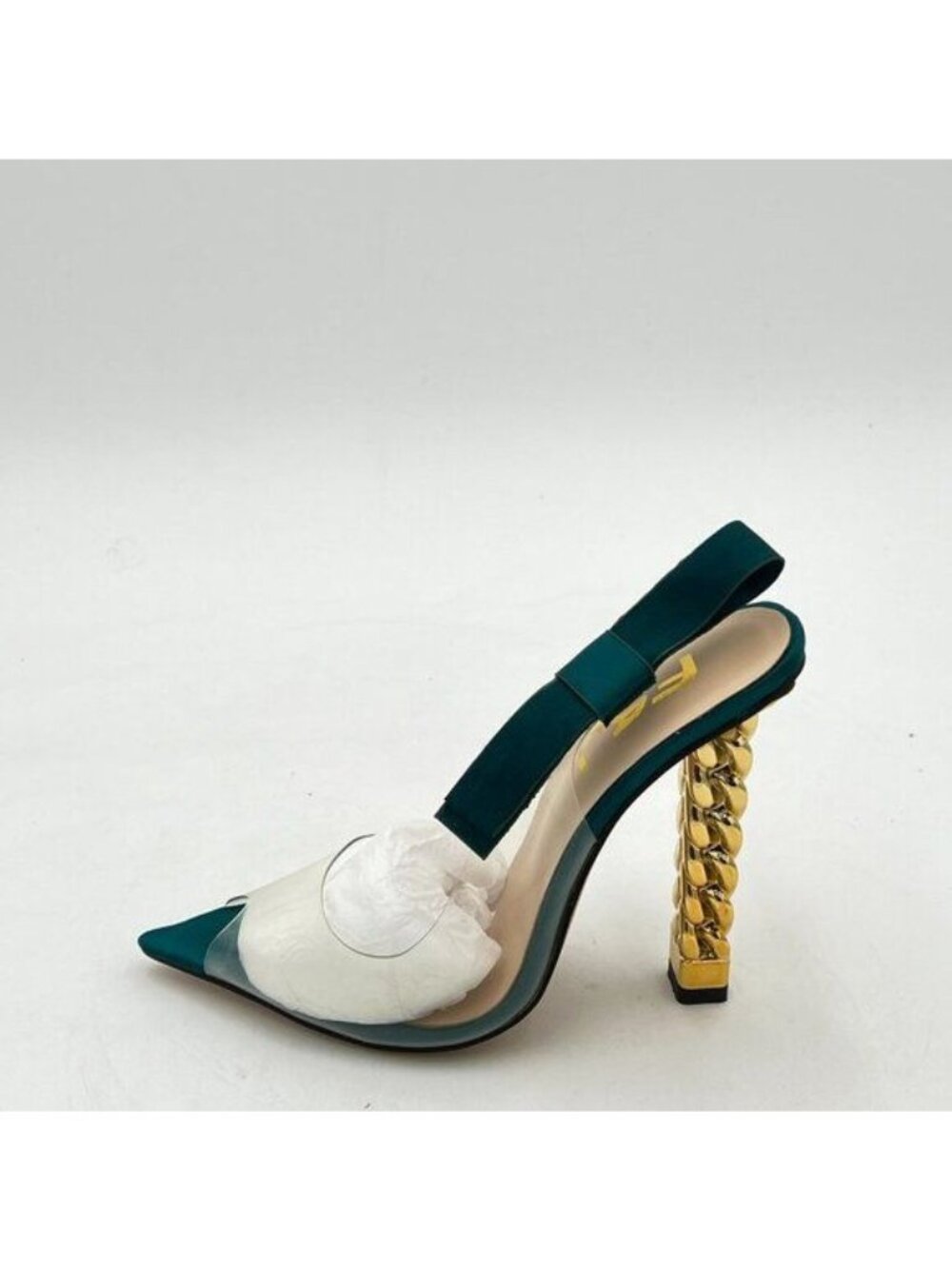 FSJ Women Clear High Heel Sandals Slingback Sexy Transparent PVC Pointed
